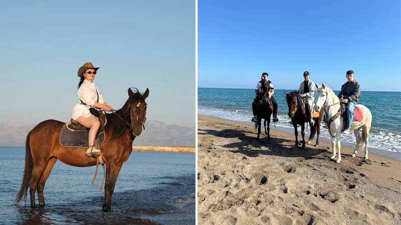 horse riding in Lara beach