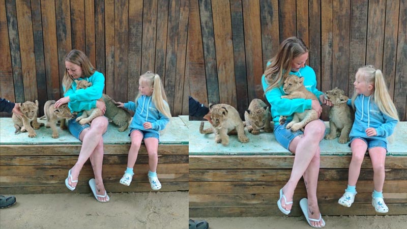 photo with lion cub in lara